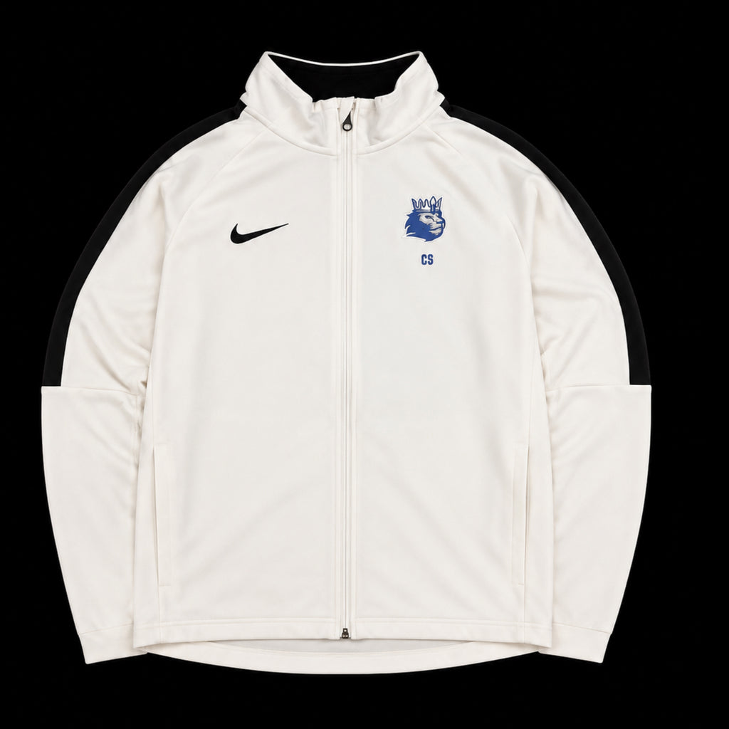 Y2K Nike Soccer Trackjacket White (L) 657 Vintage