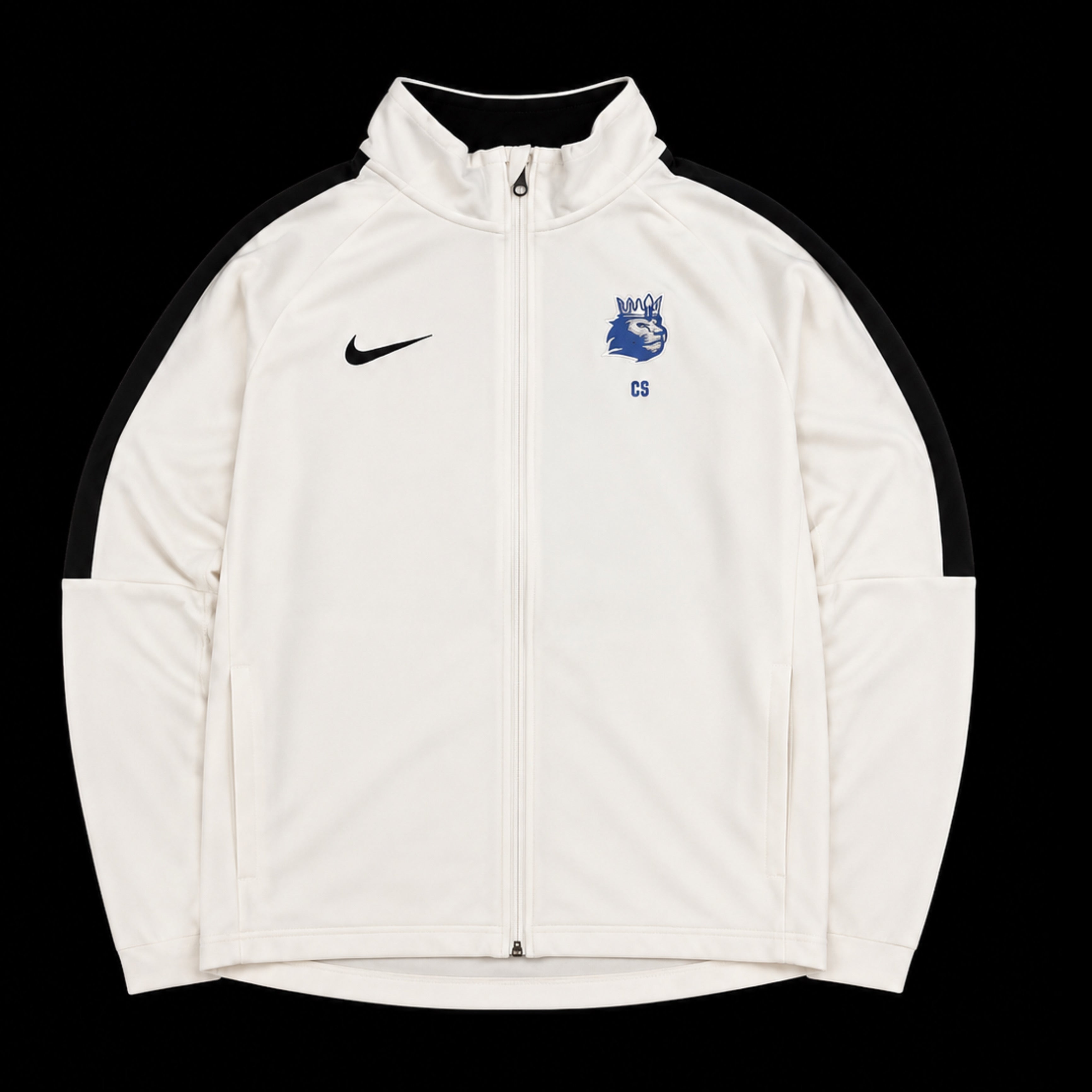 Y2K Nike Soccer Trackjacket White (L) 657 Vintage