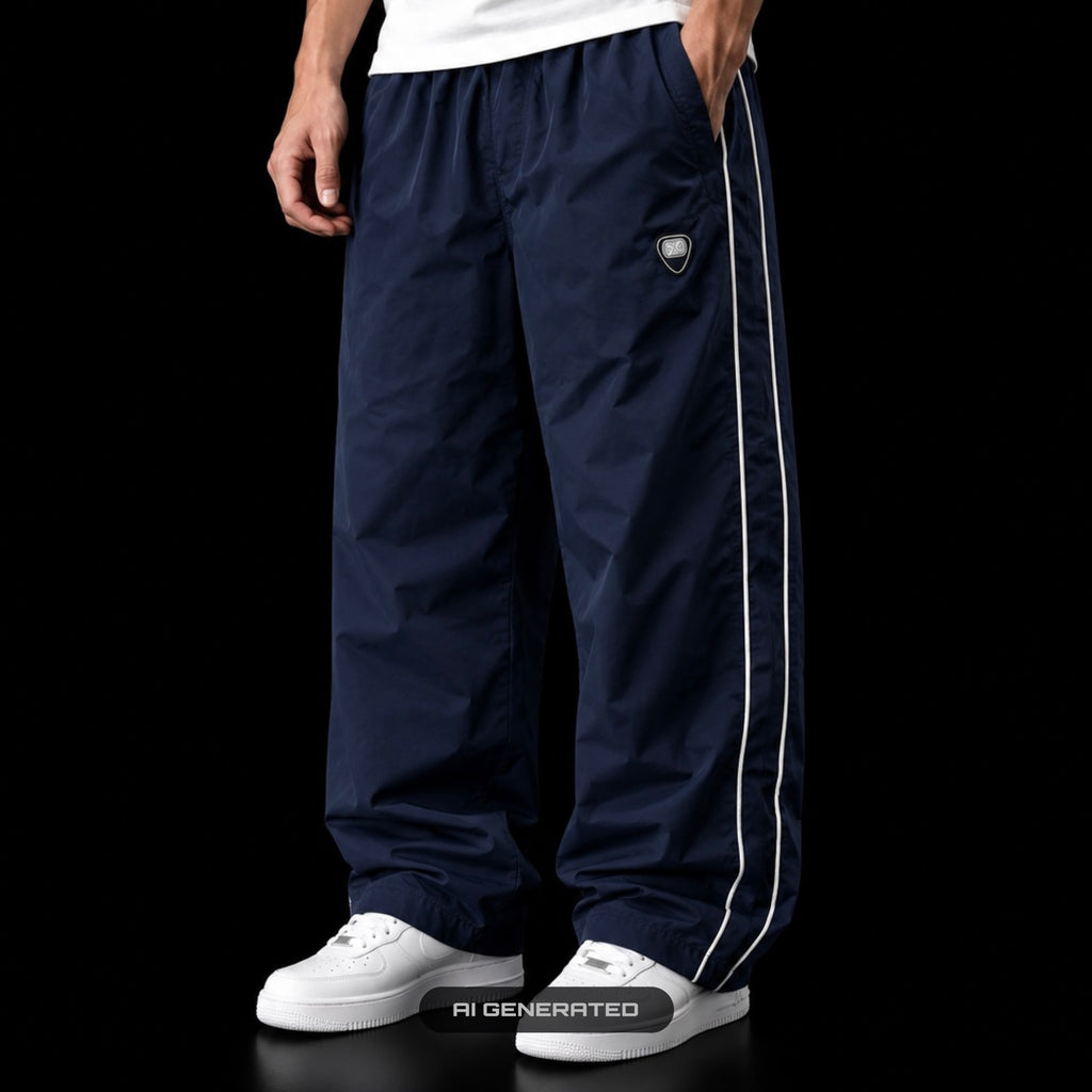 2000s Nike Trackpants Navy Blue (L) 657 Vintage