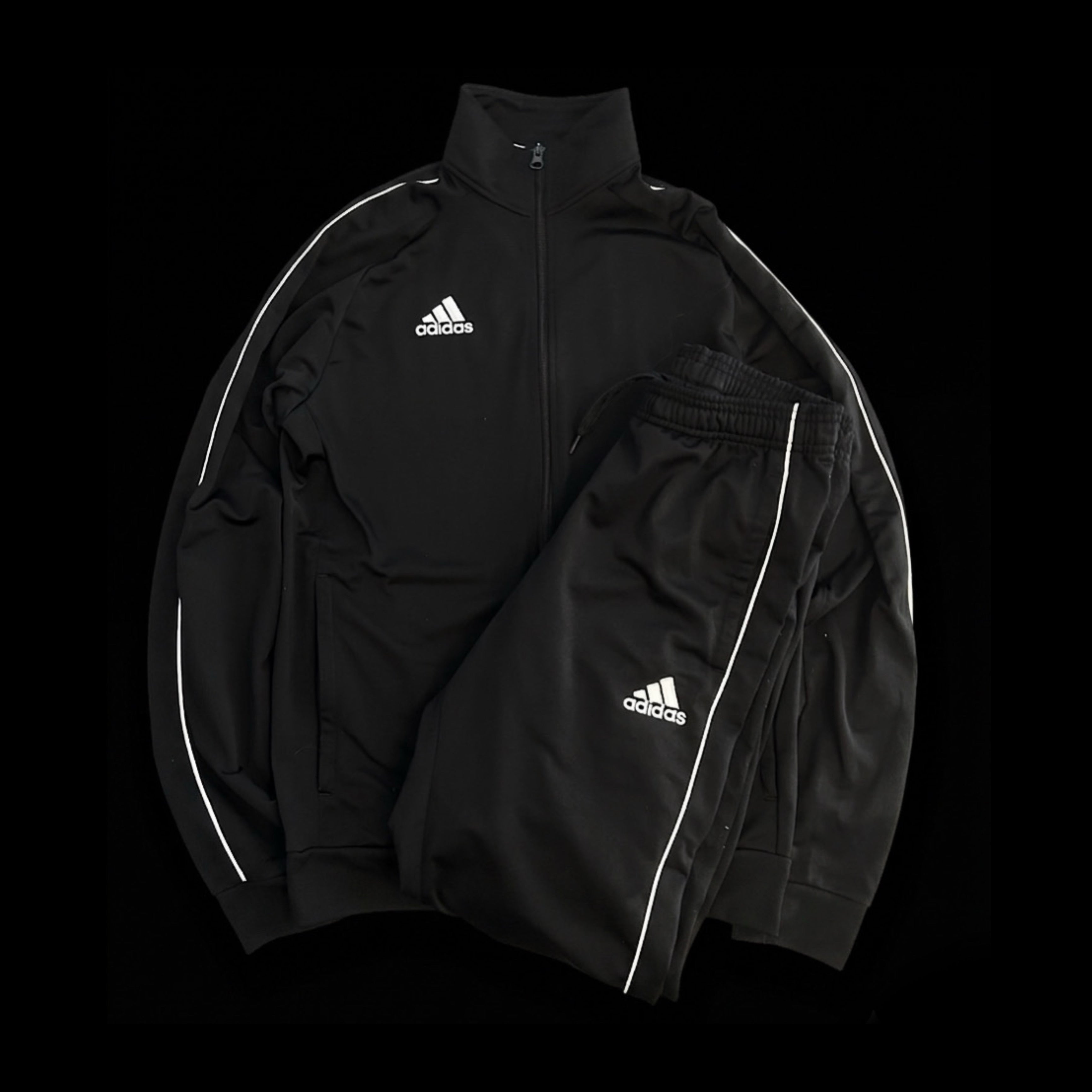 Adidas Tracksuit Black (S) 657 Vintage
