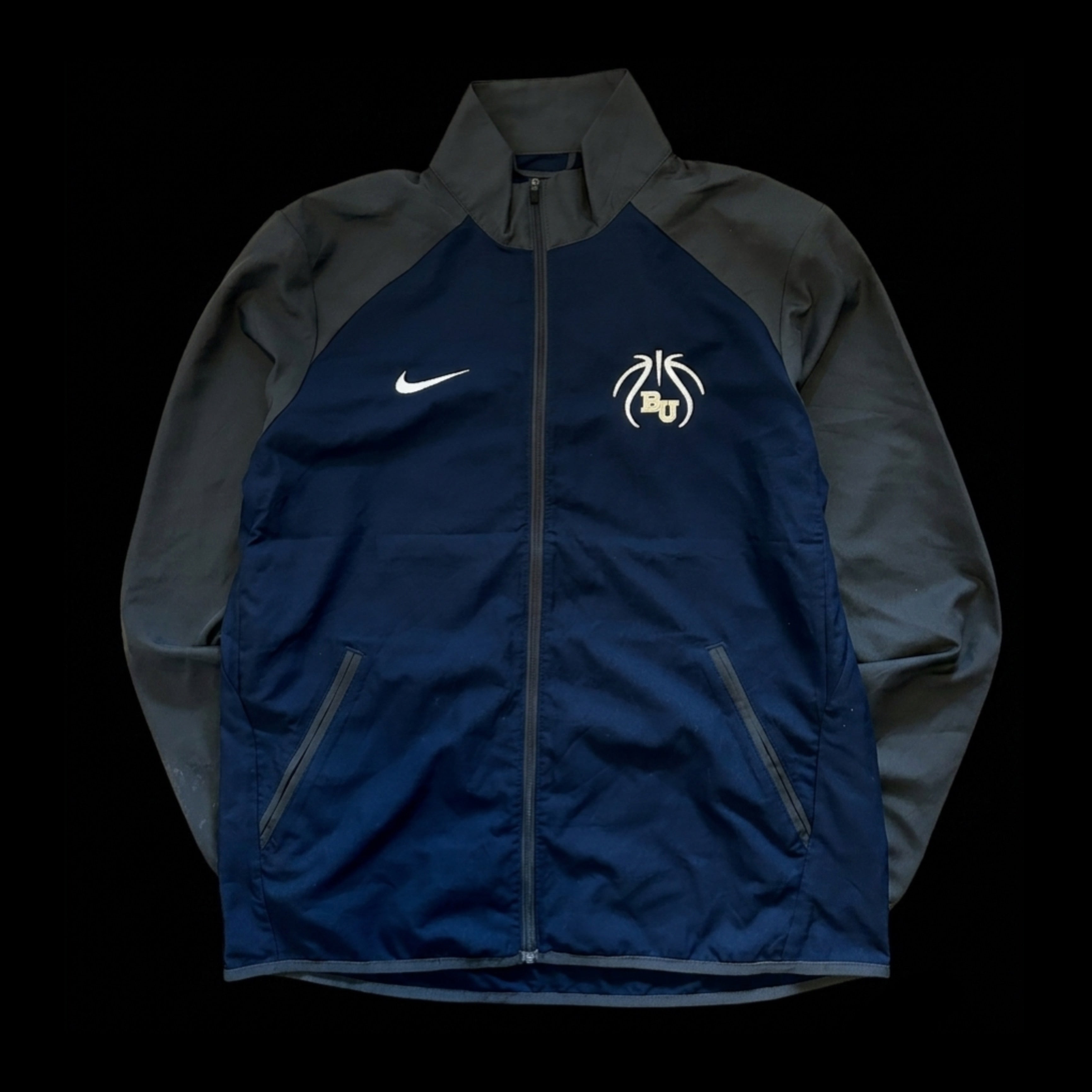 Y2K Blue Nike Jersey Jacket (M) 657 Vintage